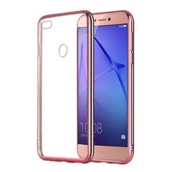 Huawei P9 Lite 2017 etui silikonowe platynowane SLIM tpu - rożowe.