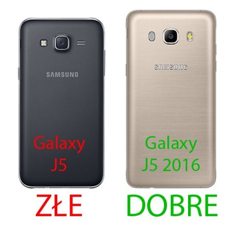 Galaxy J5 2016r przezroczyste silikonowe etui platynowane SLIM - złoty.