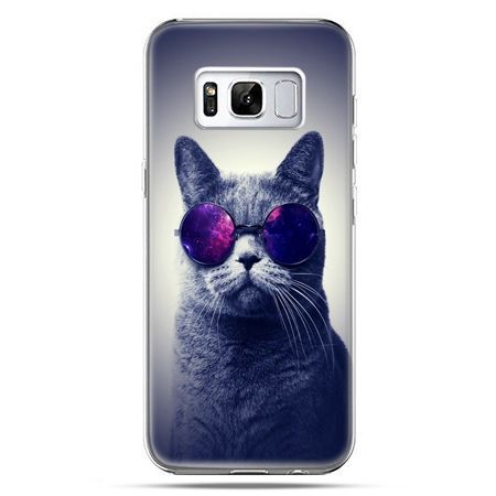 Etui na telefon Samsung Galaxy S8 - kot hipster w okularach