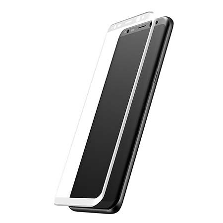 Samsung Galaxy S8 hartowane szkło na cały ekran 3D - biały.