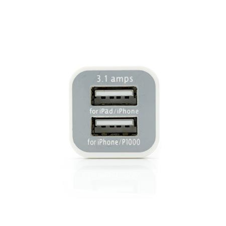 Mocna Ładowarka samochodowa 2x USB do iPhone 5 - Biały.