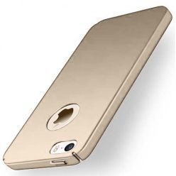 Matowe Etui na telefon iPhone 5 / 5s - Slim MattE - Złoty.