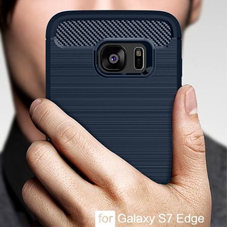 Etui na Galaxy S7 Edge - bumper Neo CARBON - Granatowy.