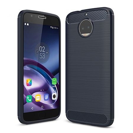 Etui na Motorola Moto G5s Plus - bumper Neo CARBON - Granatowy.