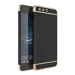 Etui na telefon Huawei P10 - Slim MattE Platynowane - Czarny.