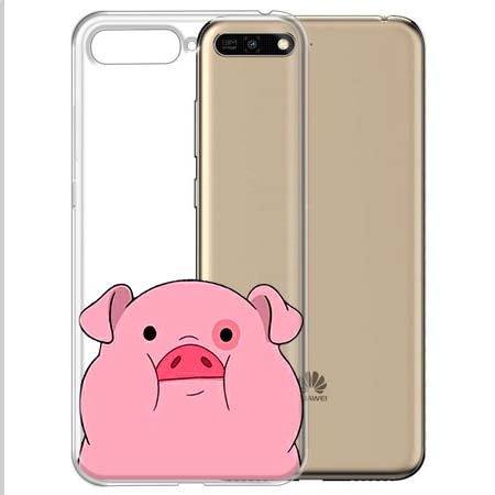 Etui na Huawei Y6 2018 - Słodka różowa świnka