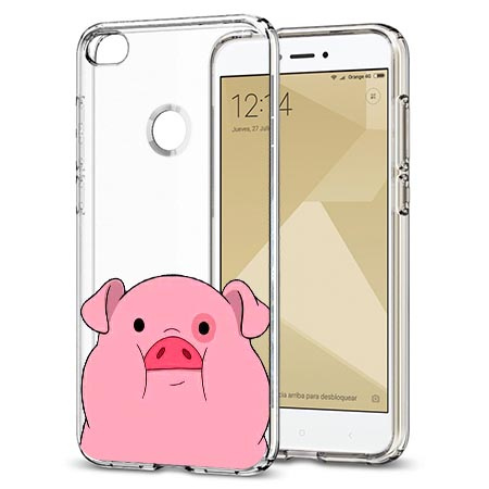 Etui na telefon Xiaomi Note 5A - Słodka różowa świnka.