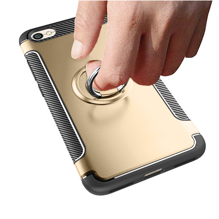Etui na Xiaomi Redmi Note 5A - Pancerne Magnet Ring - Złoty.