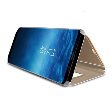 Etui na Samsung Galaxy S9 - Flip Clear View z klapką - Złoty.