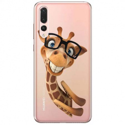 Etui na Huawei P20 Pro - Wesoła żyrafa w okularach.