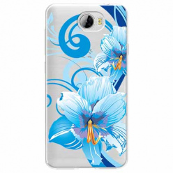 Etui na Huawei Y6 II Compact - Niebieski kwiat północy.