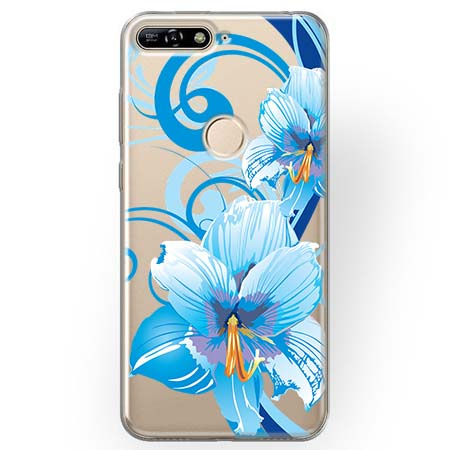 Etui na Huawei Y7 Prime 2018 - Niebieski kwiat północy.