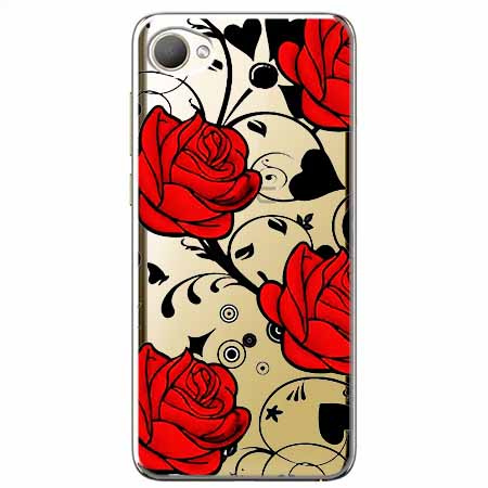 Etui na HTC Desire 12 - Czerwone róże.