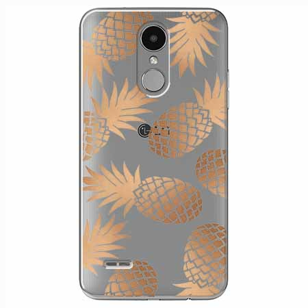 Etui na LG K8 2017 - Złote ananasy.