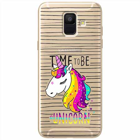 Etui na Samsung Galaxy A6 2018 - Time to be unicorn - Jednorożec.