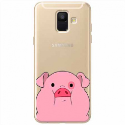Etui na Samsung Galaxy A6 2018 - Słodka różowa świnka.