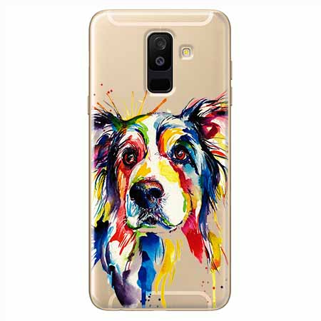 Etui na Samsung Galaxy A6 Plus 2018 - Watercolor pies.
