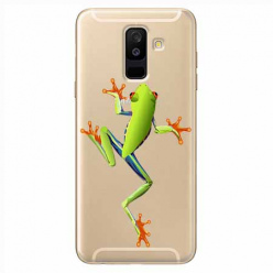 Etui na Samsung Galaxy A6 Plus 2018 - Zielona żabka.