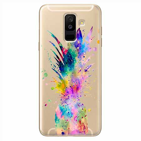 Etui na Samsung Galaxy A6 Plus 2018 - Watercolor ananasowa eksplozja.