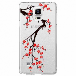 Etui na Samsung Galaxy Note 4 - Krzew kwitnącej wiśni.