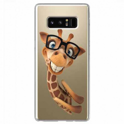 Etui na Samsung Galaxy Note 8 - Wesoła żyrafa w okularach.