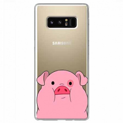 Etui na Samsung Galaxy Note 8 - Słodka różowa świnka.