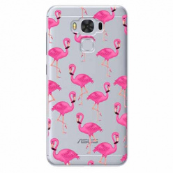 Etui na Zenfone 3 Max - Różowe flamingi.