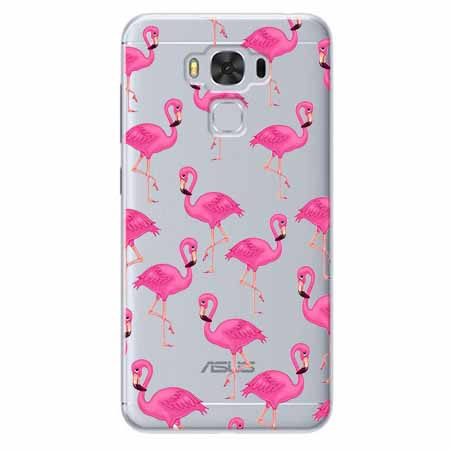 Etui na Zenfone 3 Max - Różowe flamingi.