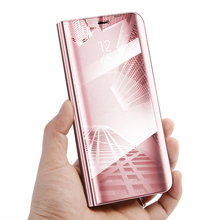 Etui na Samsung Galaxy J6 2018 - Flip Clear View z klapką - Różowy.