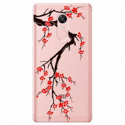 Etui na telefon Xiaomi Redmi 5 - Krzew kwitnącej wiśni.