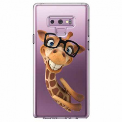 Etui na Samsung Galaxy Note 9 - Wesoła żyrafa w okularach.