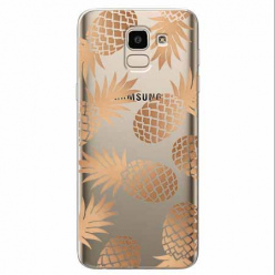 Etui na Samsung Galaxy J6 2018 - Złote ananasy.