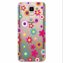 Etui na Samsung Galaxy J6 2018 - Kolorowe stokrotki.