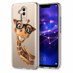 Etui na telefon Huawei Mate 20 Lite - Wesoła żyrafa w okularach.