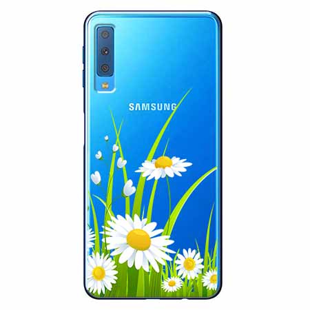 Etui na Samsung Galaxy A7 2018 - Polne stokrotki.
