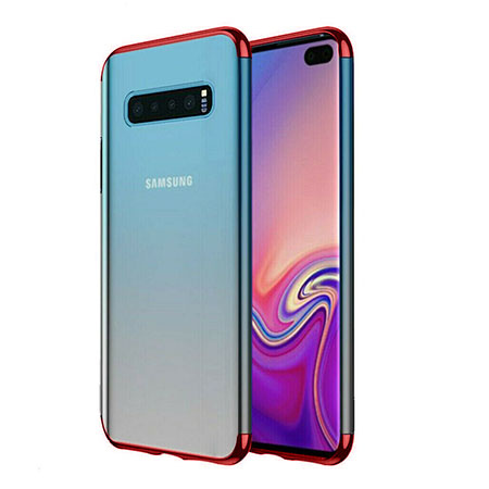 Etui na Samsung Galaxy S10 Plus - silikonowe platynowane SLIM - Czerwony.