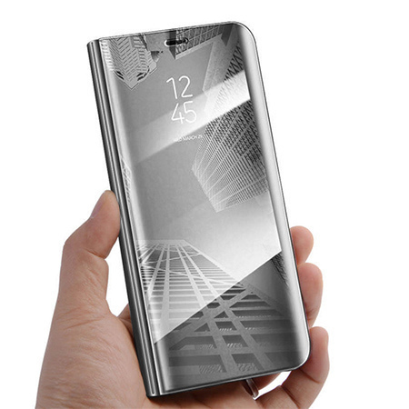 Etui na Samsung Galaxy S10 - Flip Clear View z klapką - Srebrny.