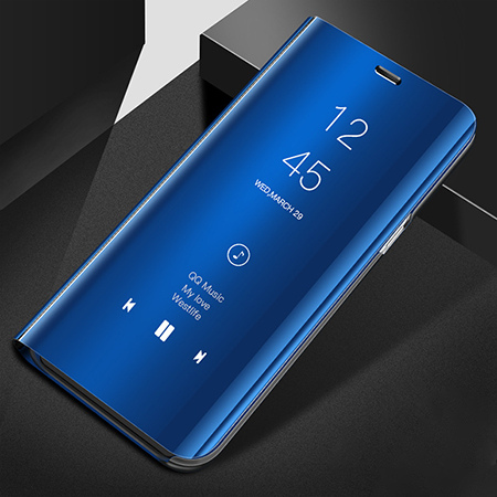 Etui na Samsung Galaxy S10e - Flip Clear View z klapką - Niebieski.