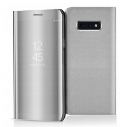 Etui na Samsung Galaxy S10e - Flip Clear View z klapką - Srebrny.