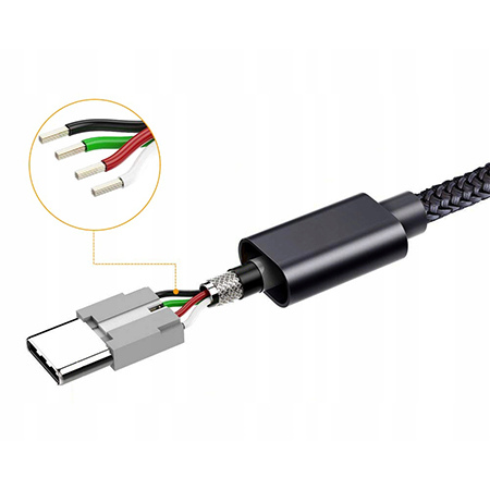 Kabel Micro-USB do szybkiego ładowania QUICK CHARGE 3.0 - Czarny.