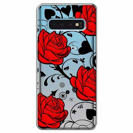 Etui na Samsung Galaxy S10 Plus - Czerwone róże.