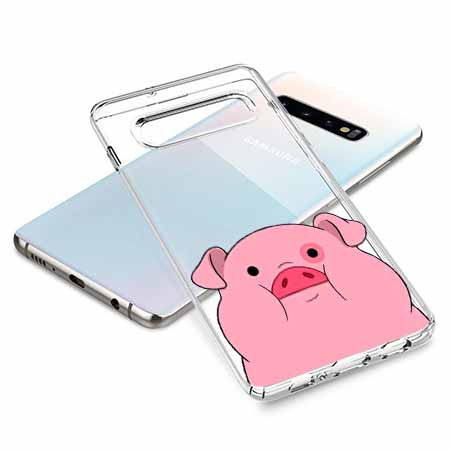 Etui na Samsung Galaxy S10 Plus - Słodka różowa świnka.