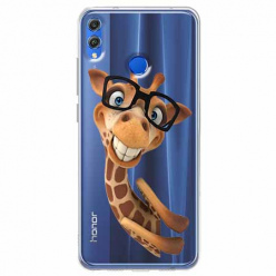 Etui na Huawei Honor 8X - Żyrafa w okularach.