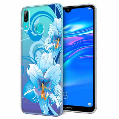 Etui na Huawei P Smart 2019 - Niebieski kwiat północy.