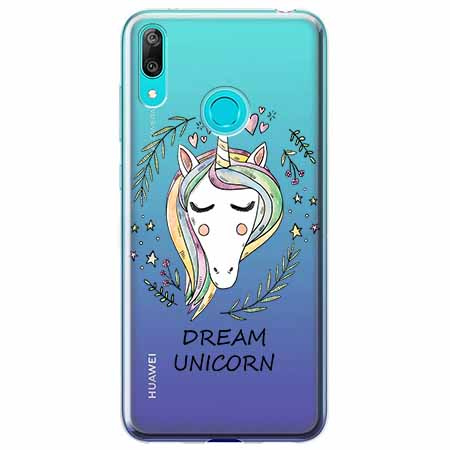 Etui na Huawei P Smart 2019 - Dream unicorn - Jednorożec.