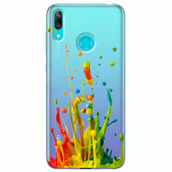 Etui na Huawei Y7 2019 - Kolorowy splash.