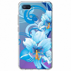 Etui na Xiaomi Mi 8 Lite - Niebieski kwiat północy.