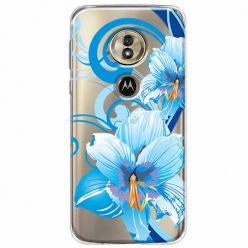 Etui na Motorola G6 Play - Niebieski kwiat północy.