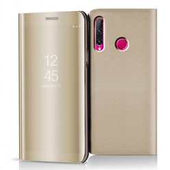 Etui na Huawei Honor 20 Lite - Flip Clear View z klapką - Złoty.