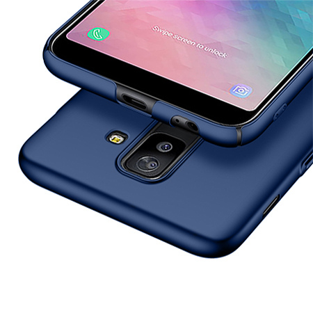 Etui na telefon Galaxy A6 Plus 2018 - Slim MattE - Granatowy.